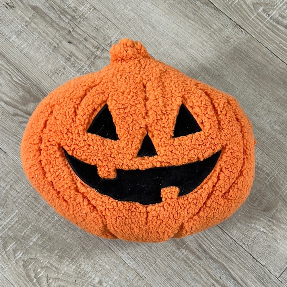 Orange Pumpkin Plush Pillow